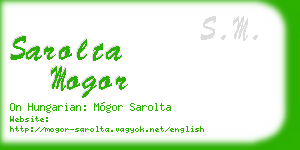 sarolta mogor business card